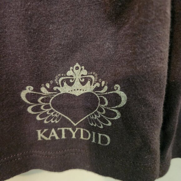 Katydid Vintage Y2K Brown Rhinestone Peace Long Sleeve Tee | Size XL - Picture 3 of 6